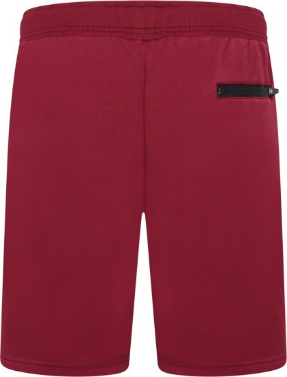 Kam Jeans TS006 Retro Pannelled Tracky Set (Shorts/Sleeveless Hoodie) Red - Tracksuits - Tracksuits i store størrelser til mænd
