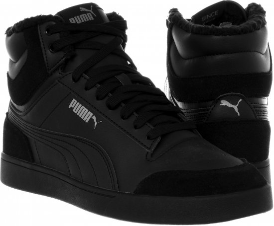 Puma Shuffle Mid Fur Shoes Black - Herresko 40-52 - 