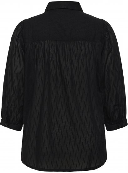 Kaffe Curve Gabby Skjorte med forkortede ærmer Sort - Skjortebluser - 