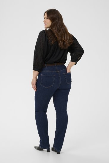 Kaffe Curve Gabby Skjorte med forkortede ærmer Sort - Skjortebluser - 