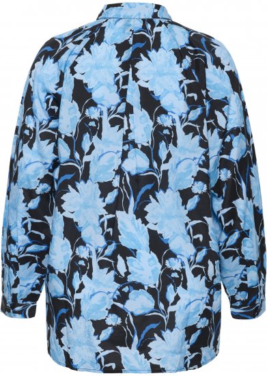 Kaffe Curve Sasja Langærmet skjorte Blue Snake Flower - Bluser & tunikaer - 