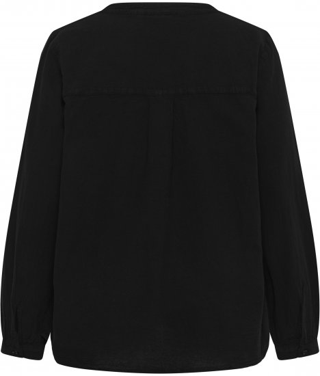 Kaffe Curve Nana Langærmet skjorte Sort - Bluser & tunikaer - 