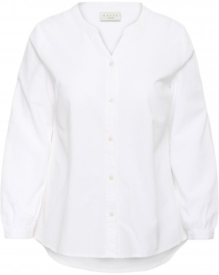 Kaffe Curve Nana Langærmet skjorte Hvid - Bluser & tunikaer - 