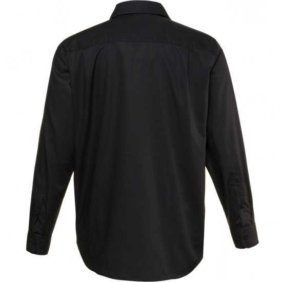 JP1880 Shirt Business Modern Fit Long Sleeve Non-Iron Black TALL - HERRETØJ MT-6XLT - Tøj til høje mænd