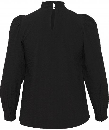 Kaffe Curve Ditta Smock Bluse Sort - Bluser & tunikaer - 