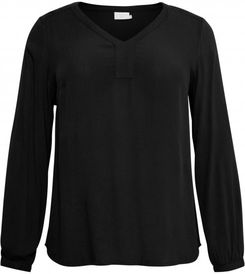 Kaffe Curve Ami Langærmet Bluse Sort - T-shirts - 
