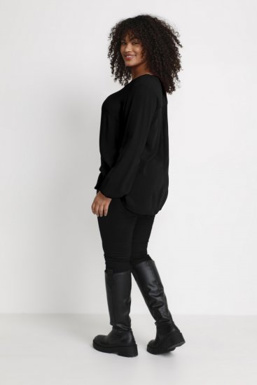 Kaffe Curve Ami Langærmet Bluse Sort - T-shirts - 