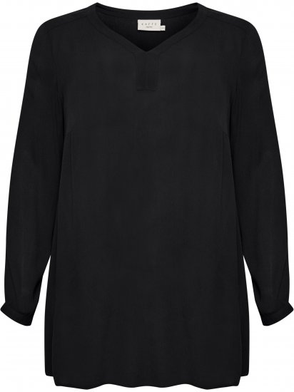 Kaffe Curve Ami Langærmet Tunika Sort - T-shirts - 