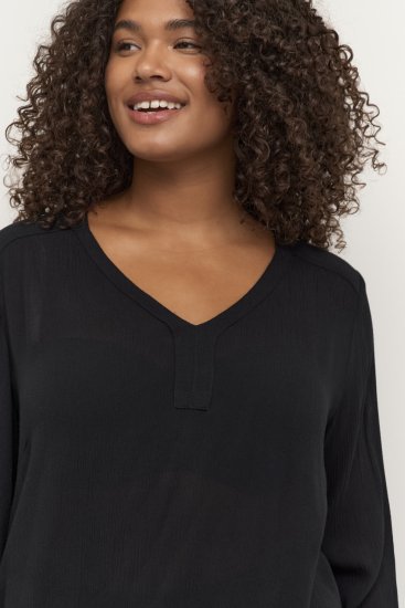 Kaffe Curve Ami Langærmet Tunika Sort - T-shirts - 
