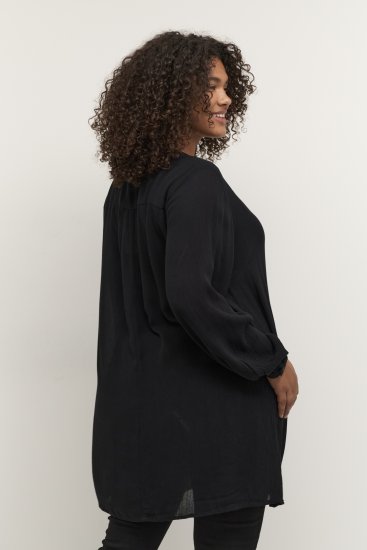 Kaffe Curve Ami Langærmet Tunika Sort - T-shirts - 