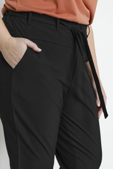 Kaffe Curve Jia Bukser med Bælte Sort - Jeans & Bukser i Store Størrelser – Plus Size - 