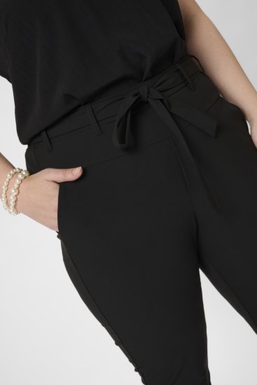 Kaffe Curve Jia Bukser med Bælte Sort - Jeans & Bukser i Store Størrelser – Plus Size - 