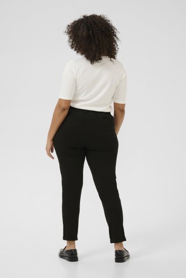 Kaffe Curve Jia Bukser med Bælte Sort - Jeans & Bukser i Store Størrelser – Plus Size - 