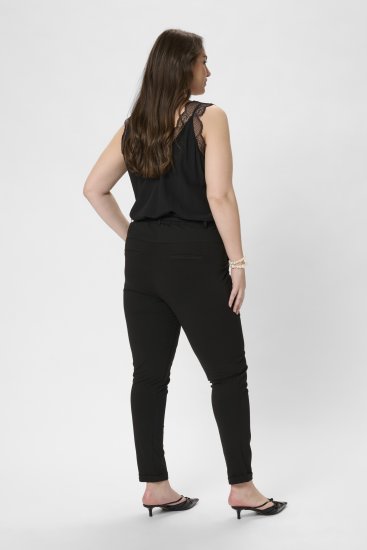 Kaffe Curve Jia Bukser med Bælte Sort - Jeans & Bukser i Store Størrelser – Plus Size - 