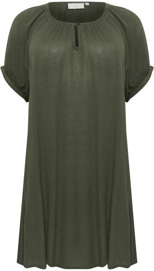 Kaffe Curve Ami Kortærmet Tunika Olivengrøn - T-shirts - 