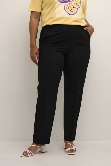 Kaffe Curve Sakira Lange Bukser Sort - Jeans & Bukser i Store Størrelser – Plus Size - 
