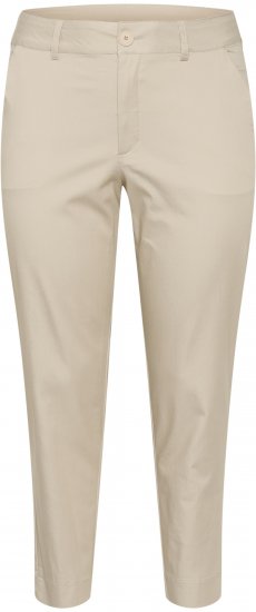 Kaffe Curve Leana Chinobukser 7/8 Lysegrå - Jeans & Bukser i Store Størrelser – Plus Size - 
