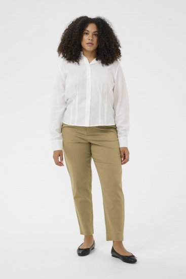 Kaffe Curve Leana Chinobukser 7/8 Mørk beige - Jeans & Bukser i Store Størrelser – Plus Size - 
