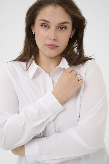 Kaffe Curve Laina Shirt Optical White - Skjortebluser - 