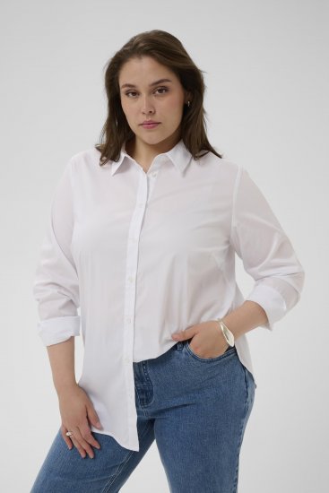 Kaffe Curve Laina Shirt Optical White - Skjortebluser - 