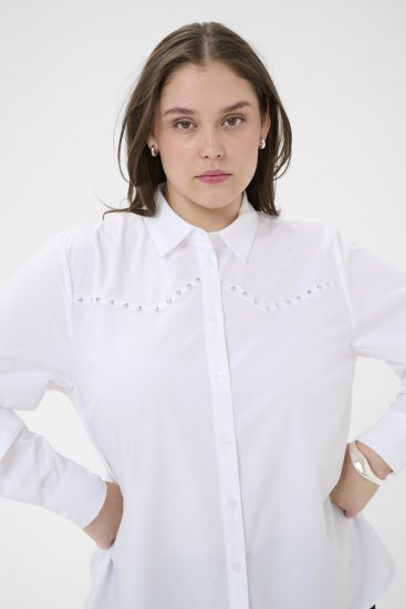Kaffe Curve Janni Shirt Optical White - Skjortebluser - 