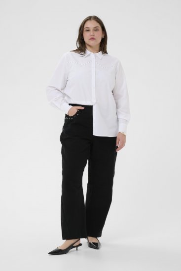 Kaffe Curve Janni Shirt Optical White - Skjortebluser - 