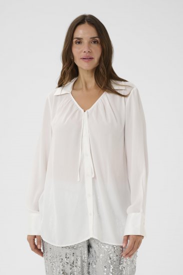 Kaffe Curve Gina Shirt White - Skjortebluser - 