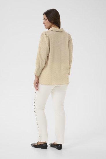 Kaffe Curve Penelopia Shirt Feather Grey - Skjortebluser - 
