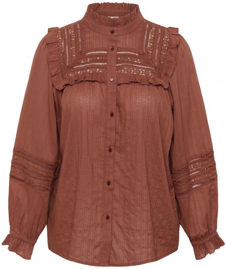 Kaffe Curve Jessa Shirt Henna Brown - Bluser & tunikaer - 