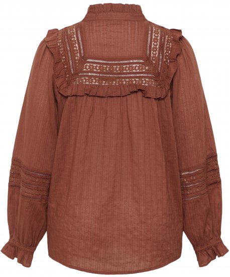 Kaffe Curve Jessa Shirt Henna Brown - Bluser & tunikaer - 