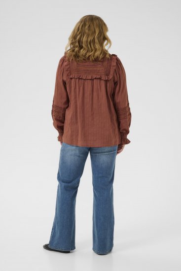 Kaffe Curve Jessa Shirt Henna Brown - Bluser & tunikaer - 