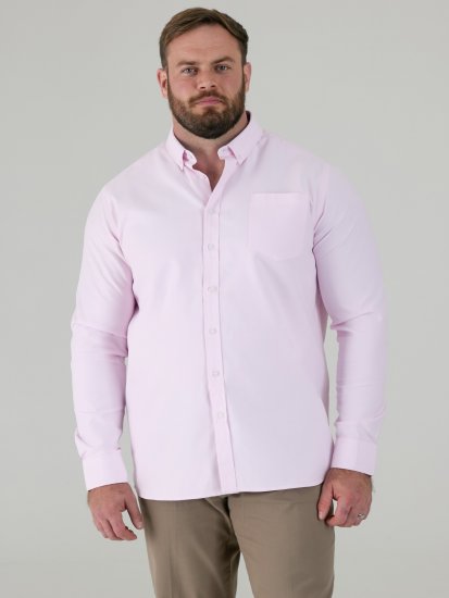 D555 Richard Langærmet Oxfordskjorte TALL Pink - TALL skjorter - 