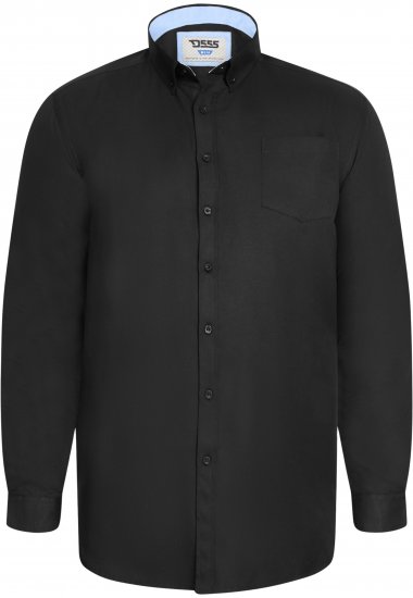 D555 Richard Langærmet Oxfordskjorte TALL Sort - TALL skjorter - 