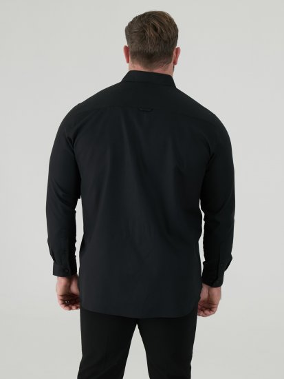 D555 Richard Langærmet Oxfordskjorte TALL Sort - TALL skjorter - 