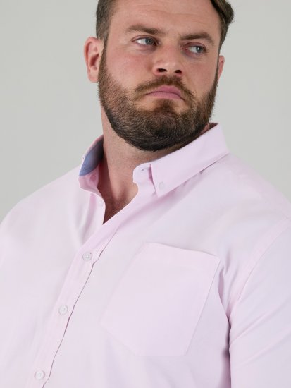 D555 Richard Langærmet Oxfordskjorte TALL Pink - TALL skjorter - 