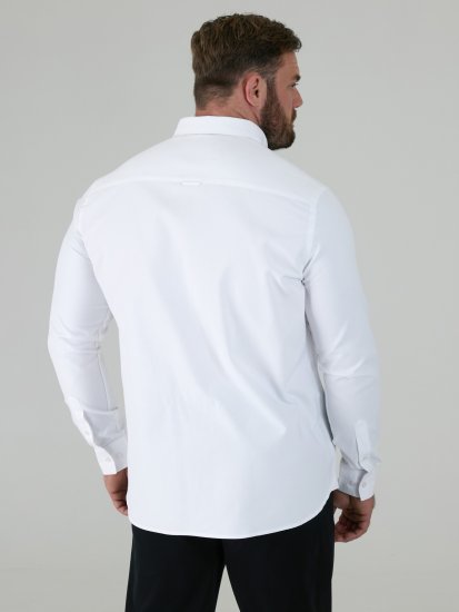 D555 Richard Langærmet Oxfordskjorte TALL Hvid - TALL skjorter - 