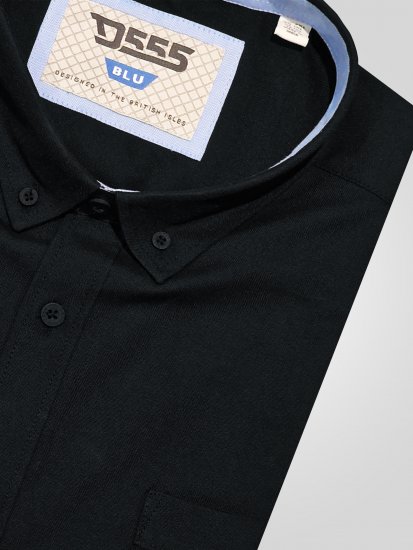 D555 Richard Langærmet Oxfordskjorte TALL Sort - TALL skjorter - 