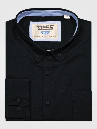 D555 Richard Langærmet Oxfordskjorte TALL Sort - TALL skjorter - 