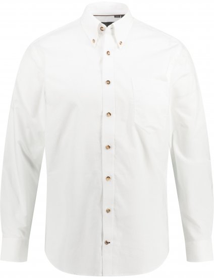 JP1880 Shirt Modern Fit Traditional Stag Horn White - Skjorter - Skjorter til store mænd 2XL- 8XL