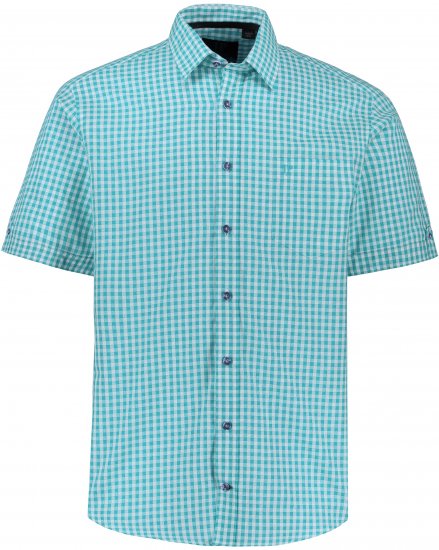 JP1880 Shirt Traditional Short Sleeve Turquoise - Skjorter - Skjorter til store mænd 2XL- 8XL
