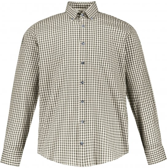 JP1880 Shirt Checked Traditional Long Sleeve Olive Green - Festtøj - Festtøj – Fejr stilfuldt og behageligt