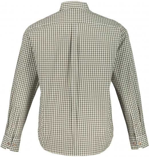 JP1880 Shirt Checked Traditional Long Sleeve Olive Green - Festtøj - Festtøj – Fejr stilfuldt og behageligt