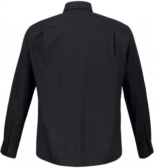 JP1880 Shirt Business Kent Collar Long Sleeve Black TALL - HERRETØJ MT-6XLT - Tøj til høje mænd