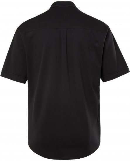 JP1880 Shirt Pique Flexnamic Short Sleeve Black TALL - HERRETØJ MT-6XLT - Tøj til høje mænd