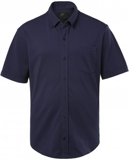 JP1880 Shirt Pique Short Sleeve Flexnamic Night Blue TALL - HERRETØJ MT-6XLT - Tøj til høje mænd