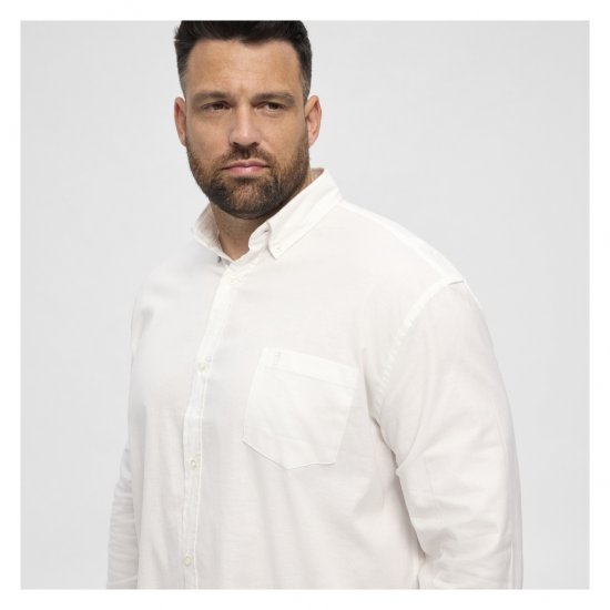 North Latitude Oxford Shirt White - Skjorter - Skjorter til store mænd 2XL- 8XL