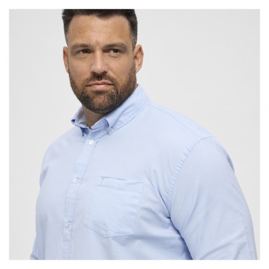 North Latitude Oxford Shirt Light Blue - Skjorter - Skjorter til store mænd 2XL- 8XL
