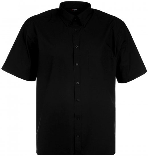 Espionage SH149 Plain Short Sleeve Shirt Black - Kortærmede skjorter - Kortærmede Skjorter Store Størrelser