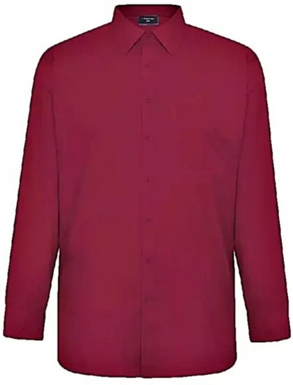 Espionage SH151 Long Sleeve Plain Collar Shirt Wine - Skjorter med lange ærmer - 
