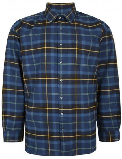 Espionage SH359 Window Payne Checked Shirt Navy/Gold - Skjorter med lange ærmer - 